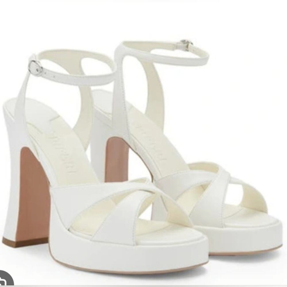 NWOT Piferi Miranda 125 Vegan White Leather Platform Sandals (EUR 39)
